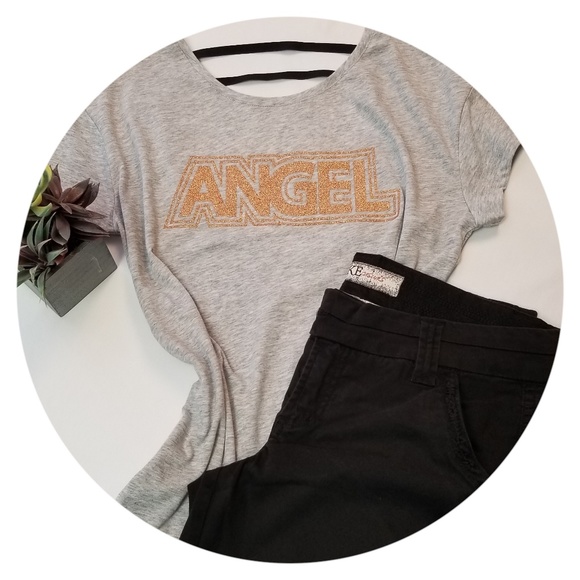 Victoria's Secret ANGEL Tee Copper Glitter Size S - Picture 1 of 7